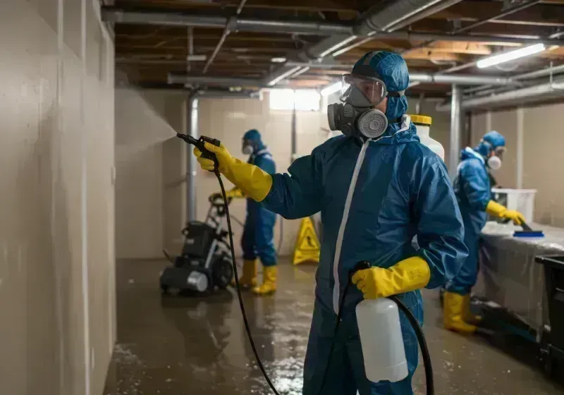 Basement Sanitization and Antimicrobial Treatment process in Dwight, IL